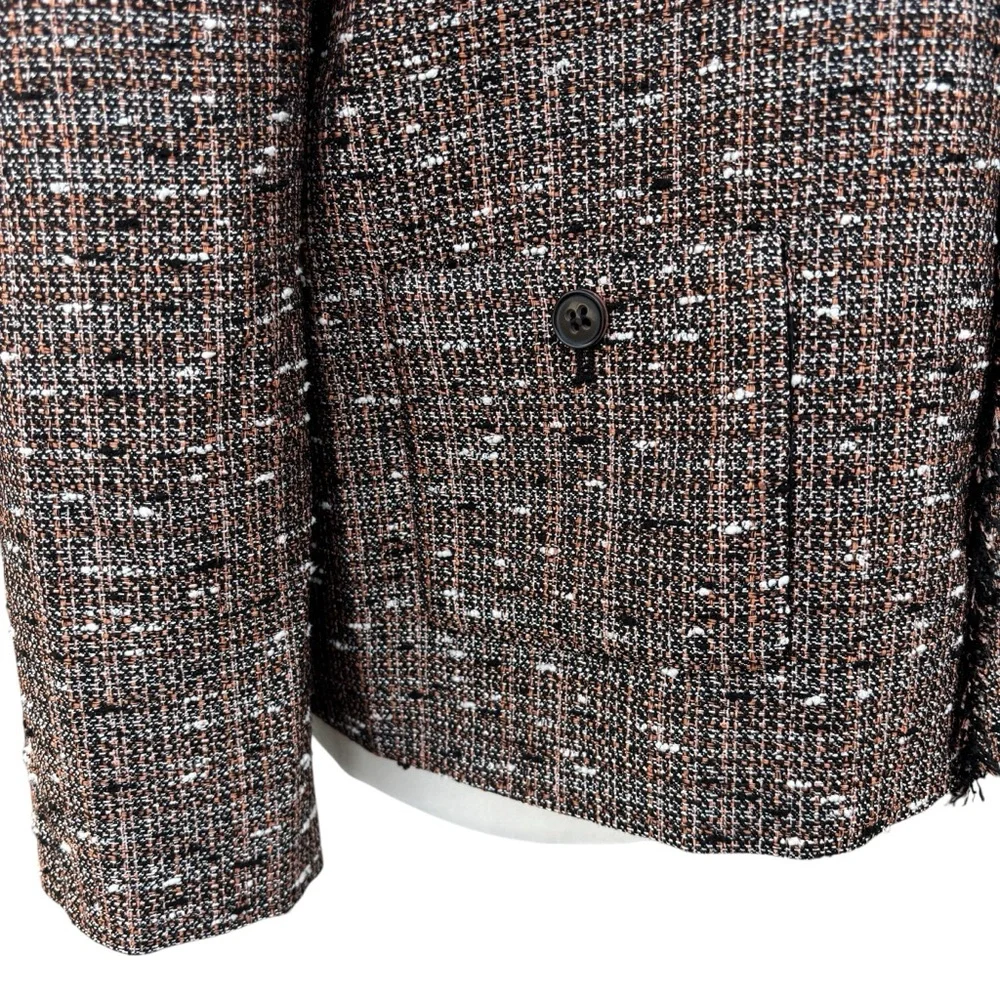 Nine West NWT Women's Tweed 3/4-Sleeve Blazer (Copper Multi) Size 10